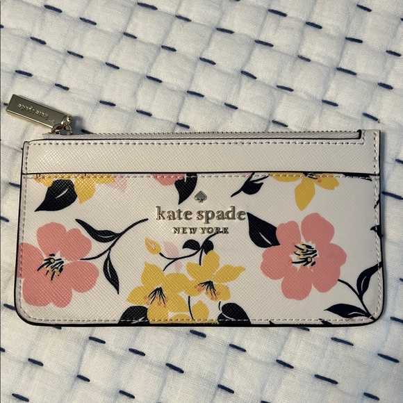 Kate Spade Pink and Yellow Floral Wallet - Picture 1 of 4